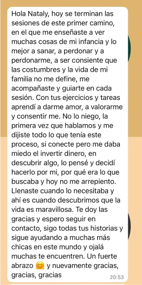 Testimonio de una mujer que vivió el proceso